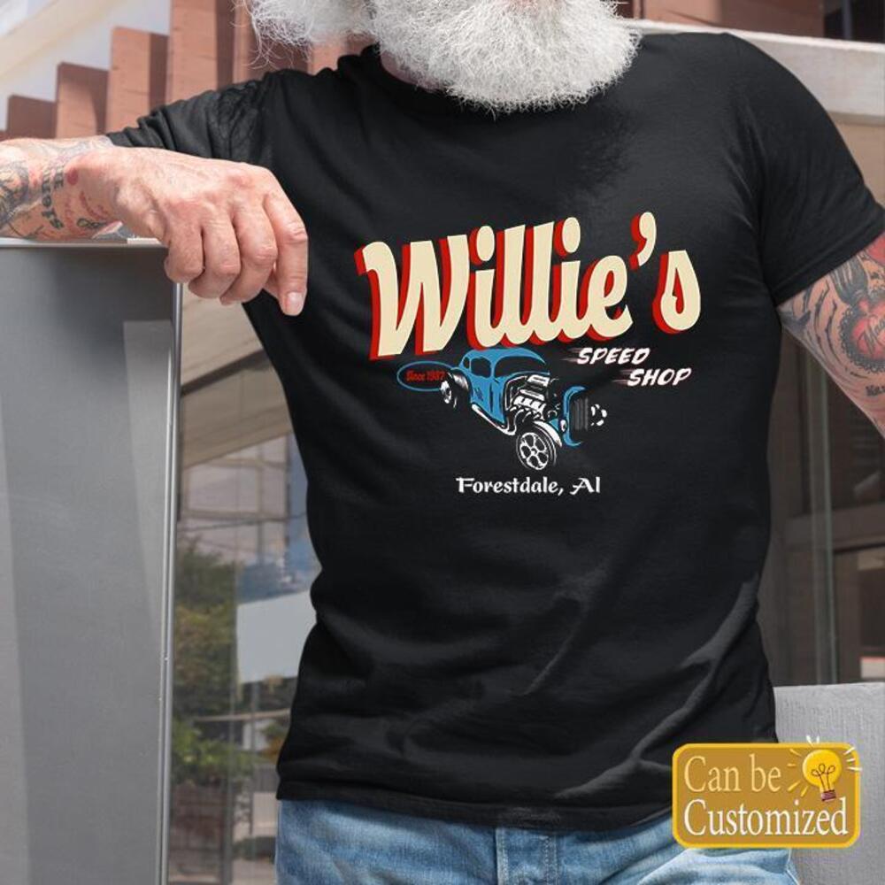 Personalized Speed Shop Hot Rod T Shirts